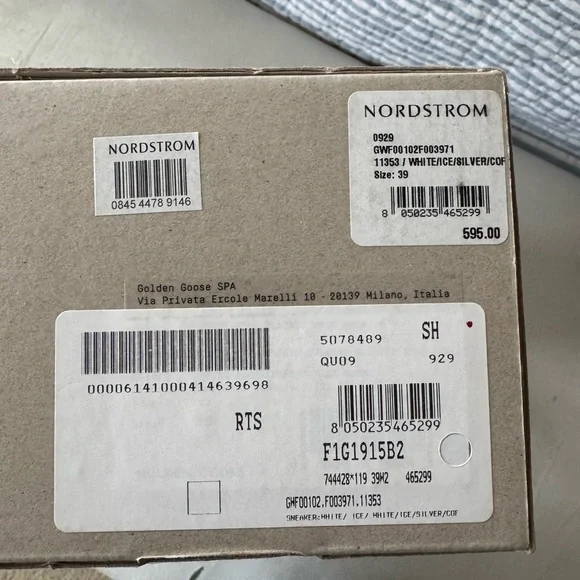 Golden Goose White and Gray Sneakers with Glitter Star - Picture 12 of 12